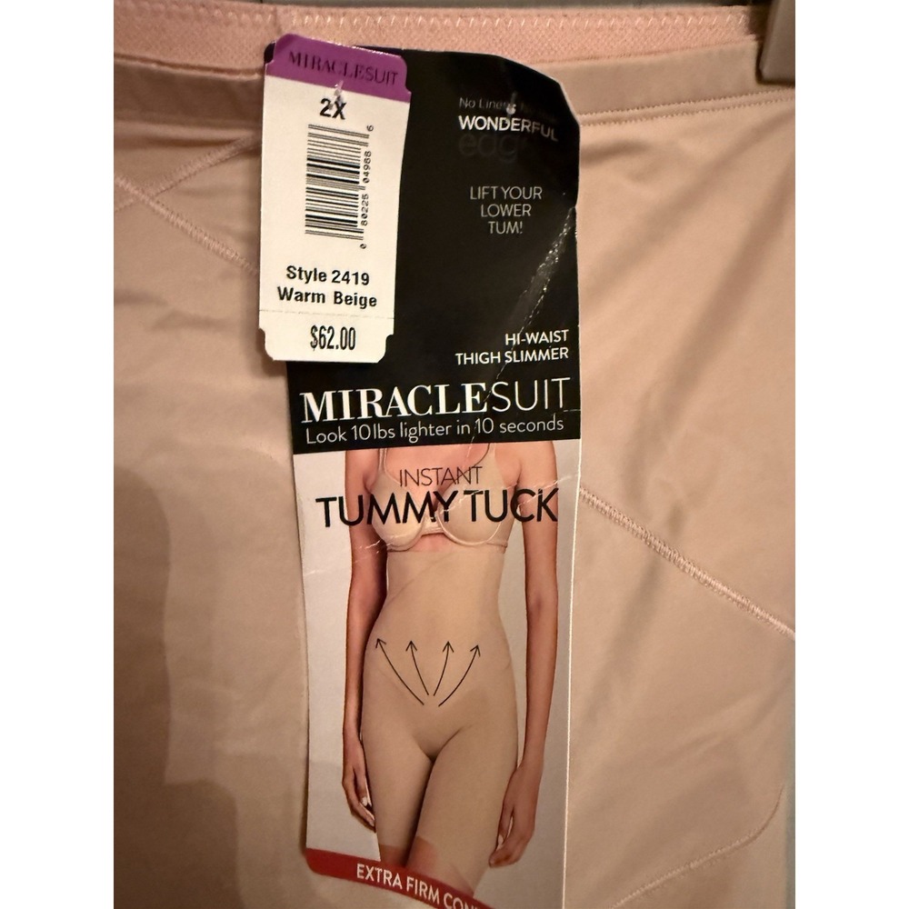Miraclesuit Instant Tummy Tuck Sz-2X High Waist  Shaper Warm Beige NWT's - Picture 5 of 7